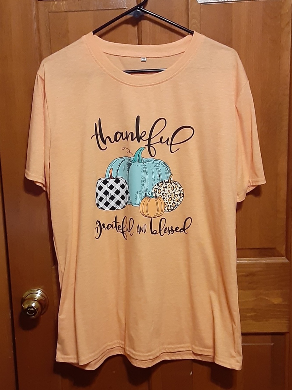 Thankful Grateful and Blessed Fall Tee-Shirt